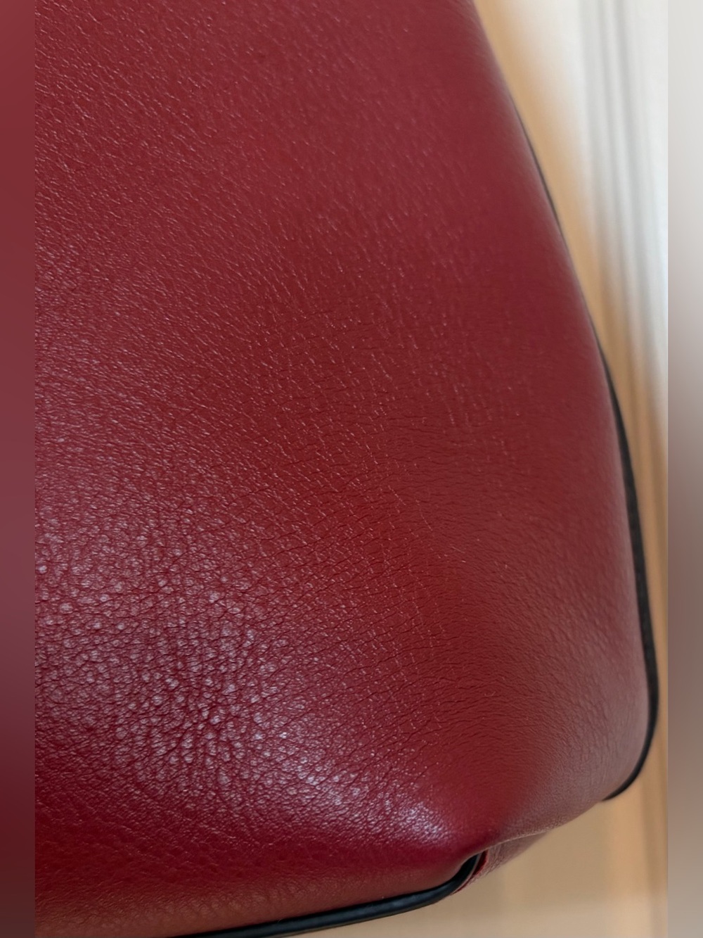 Authentic Coach Brooklyn 39 Dark Ruby Red Genuine Full Grain Leather - Picture 10 of 16